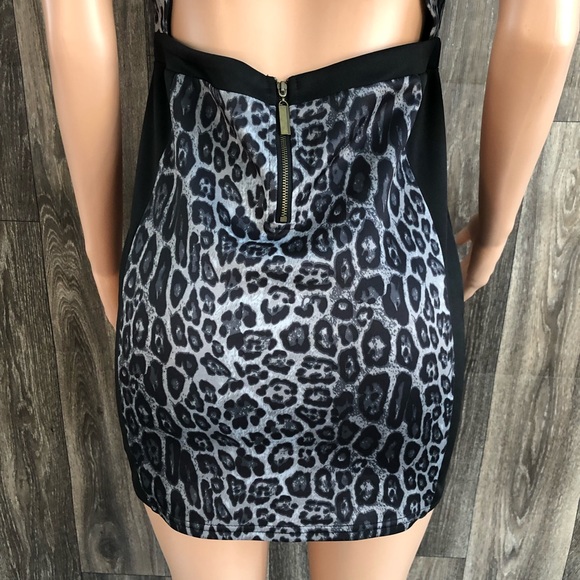Cecico gray & black leopard cutout dress - Picture 5 of 6